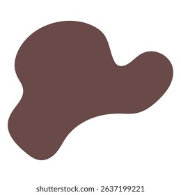 Brown Abstract Element Organic Shape