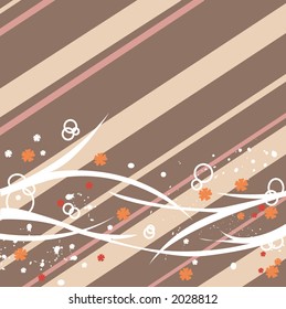 brown abstract floral background