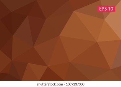 Brown Abstract geometric background, vector from polygons, triangle, vector illustration, vector pattern, triangular template