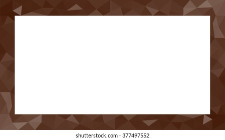 Brown abstract geometric triangular polygon style illustration graphic background for presentation with room for copy, photos and more