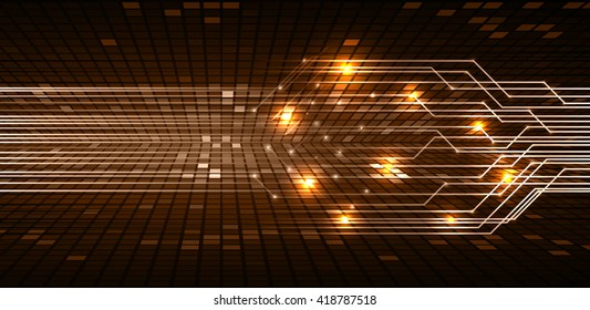 brown abstract hi speed internet technology background illustration. eye scan virus computer. motion move.