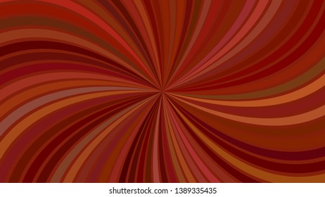 Brown abstract hypnotic swirl background - vector design with striped rays