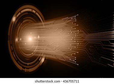 brown abstract light hi speed internet technology background illustration, Background conceptual image of digital. Cyber security concept, Cyber data digital. eye scan virus computer. vector