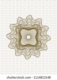 Brown abstract linear rosette