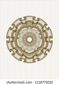 Brown abstract linear rosette