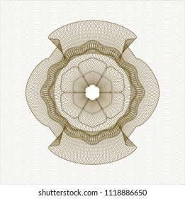 Brown abstract linear rosette
