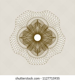 Brown abstract linear rosette