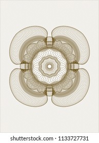 Brown abstract linear rosette