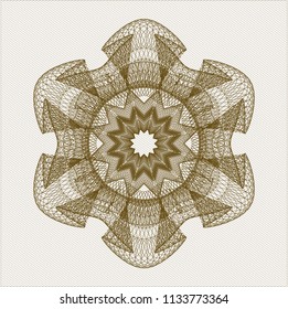 Brown abstract linear rosette
