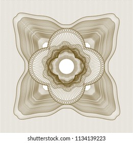 Brown abstract linear rosette