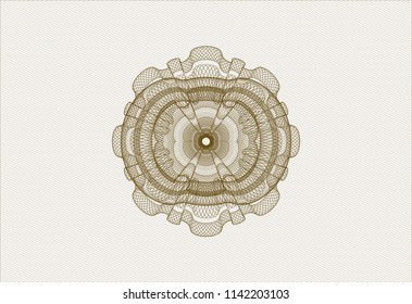 Brown abstract linear rosette