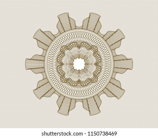 Brown abstract linear rosette