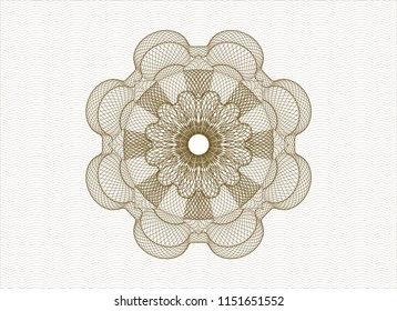 Brown abstract linear rosette