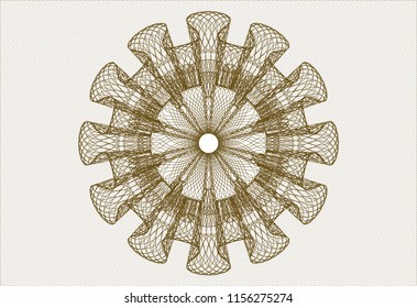 Brown abstract linear rosette