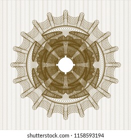 Brown abstract linear rosette