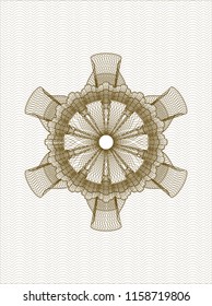 Brown abstract linear rosette