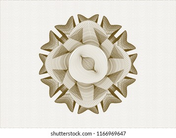 Brown abstract linear rosette