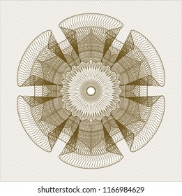Brown abstract linear rosette