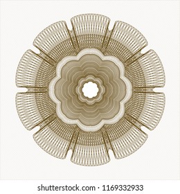 Brown abstract linear rosette