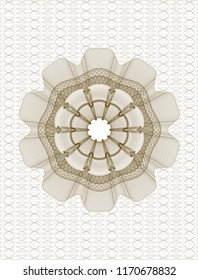 Brown abstract linear rosette