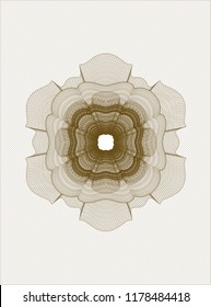 Brown abstract linear rosette