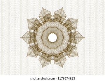 Brown abstract linear rosette