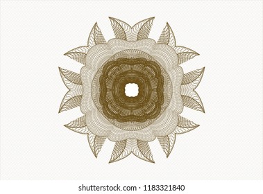 Brown abstract linear rosette