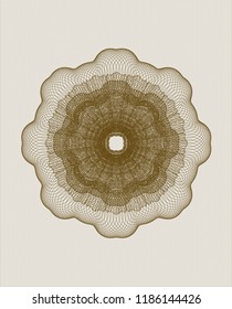 Brown abstract linear rosette