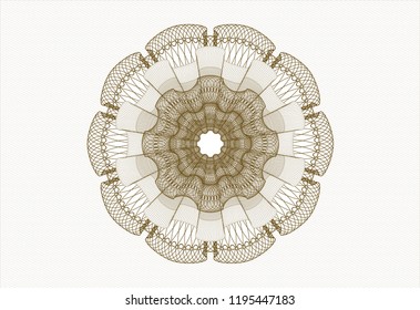 Brown abstract linear rosette