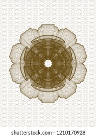 Brown abstract linear rosette