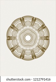 Brown abstract linear rosette