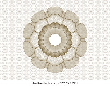 Brown abstract linear rosette