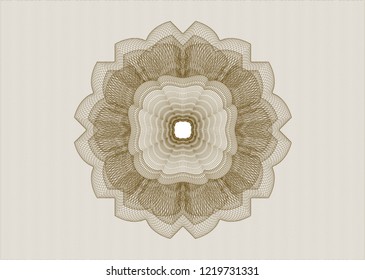 Brown abstract linear rosette