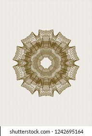 Brown abstract linear rosette