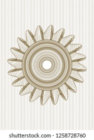 Brown abstract linear rosette