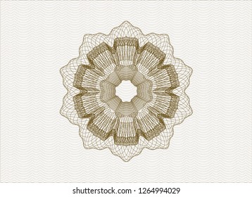 Brown abstract linear rosette Brown abstract linear rosette
