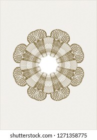 Brown abstract linear rosette