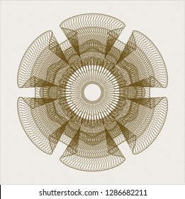 Brown abstract linear rosette