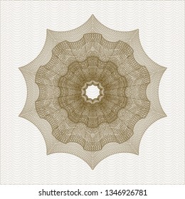 Brown abstract linear rosette