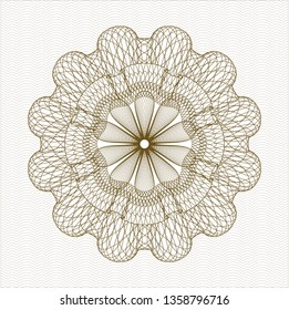 Brown abstract linear rosette