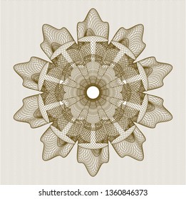 Brown abstract linear rosette