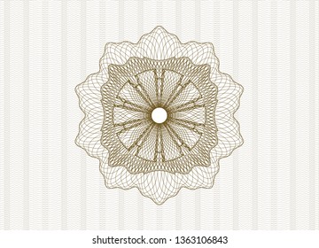 Brown abstract linear rosette
