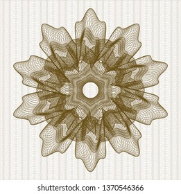 Brown abstract linear rosette