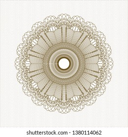 Brown abstract linear rosette
