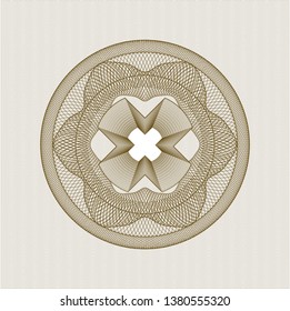 Brown abstract linear rosette