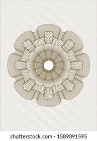 Brown abstract linear rosette. Vector Illustration. Detailed.