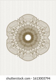 Brown abstract linear rosette. Vector Illustration. Detailed.