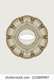 Brown abstract linear rosette. Vector Illustration. Detailed. 