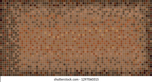 Brown abstract mosaic background - Illustration, 
Squares Of Light And Dark brown color