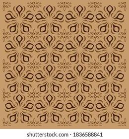 Brown Abstract Ornament - Vector Pattern